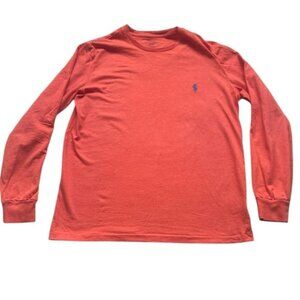 Polo Ralph Lauren Men’s 100% Cotton Long Sleeve T-Shirt in Orange Size Small